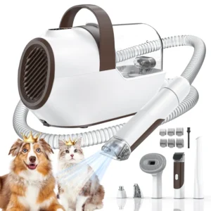 Dog Grooming Vacuum Kit with Clipper, Nail Grinder